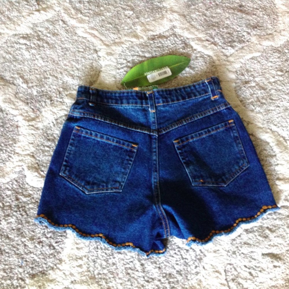Farm Rio Embroidered Pineapples Denim Shorts - Picture 6 of 11